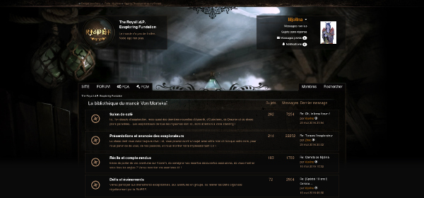 Screenshot du forum